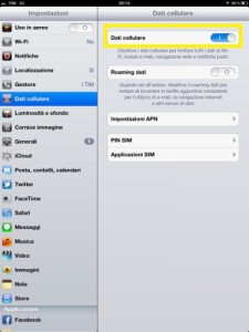 come configurare internet wind su ipad