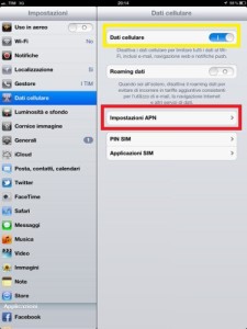 come configurare internet wind su ipad