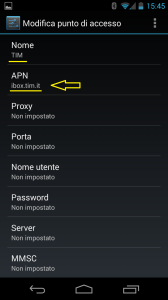 Come configurare APN internet con Tim su Android Jelly Bean 4.3 Nexus - Foto5