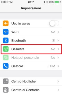 iPhone iOS7 impostazioni_s Vodafone