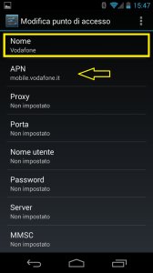 Come configurare APN internet con Vodafone su Android Jelly Bean 4.3 Nexus - Foto 5