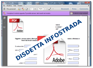 Modulo PDF Disdetta INFOSTRADA