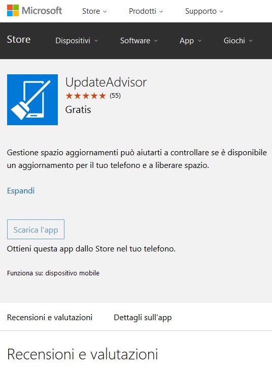 Windows Update Advisro for Windows Phone 10